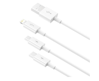 BASEUS Superior Series, USB-A do micro USB/USB-C/Lightning, 3.5A, 1.2m (biały) - 1266443 - zdjęcie 2